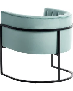 Poltrona LARVIK II Velluto Verde menta