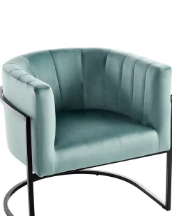 Poltrona LARVIK II Velluto Verde menta