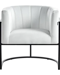Poltrona LARVIK II Velluto Bianco