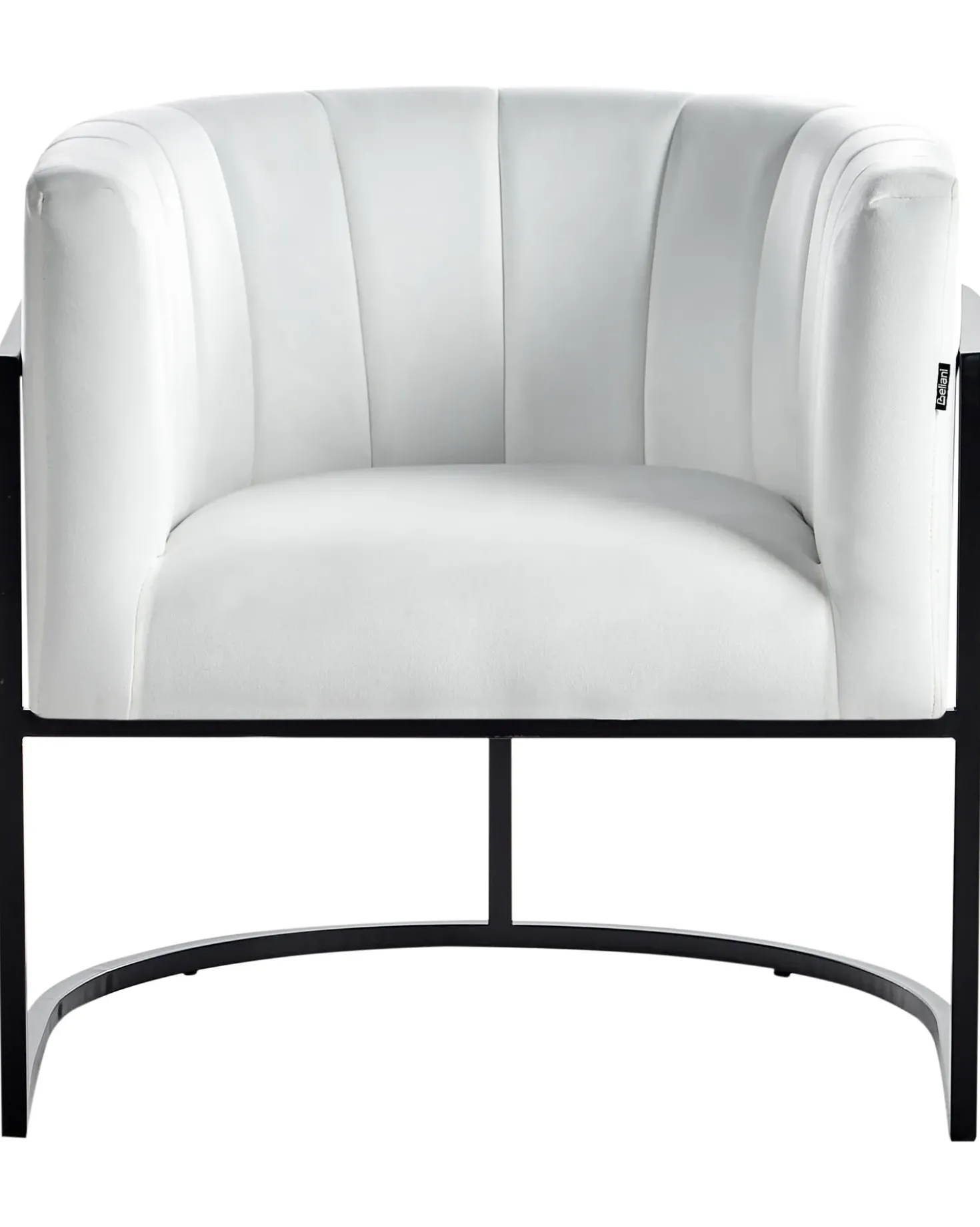 Poltrona LARVIK II Velluto Bianco