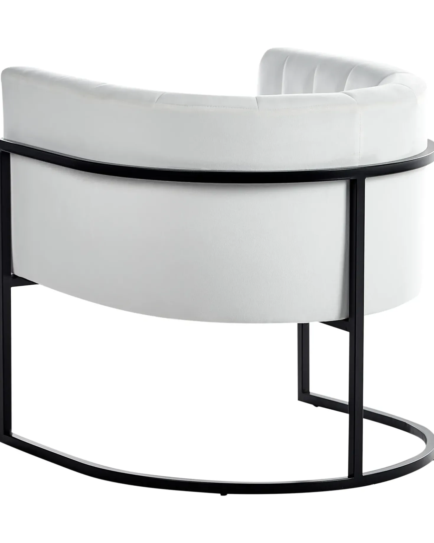 Poltrona LARVIK II Velluto Bianco
