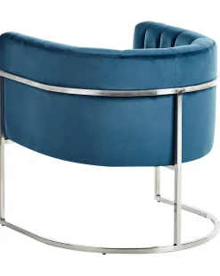 Poltrona LARVIK Velluto Blu