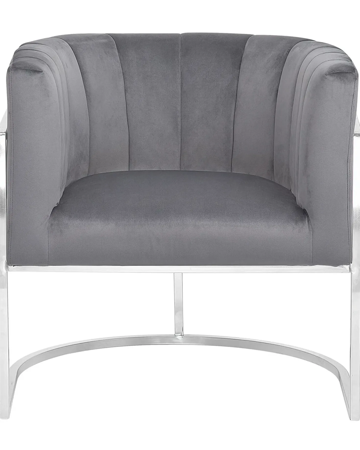 Poltrona LARVIK Velluto Grigio