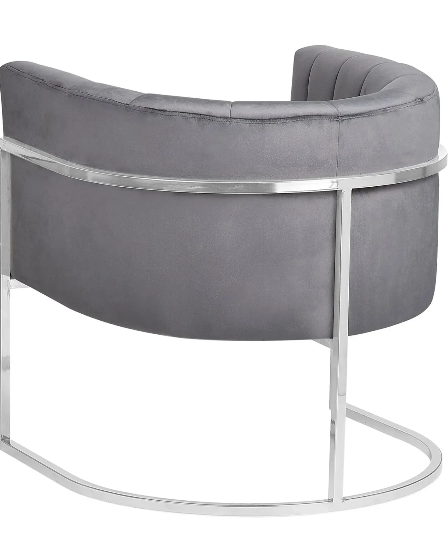 Poltrona LARVIK Velluto Grigio