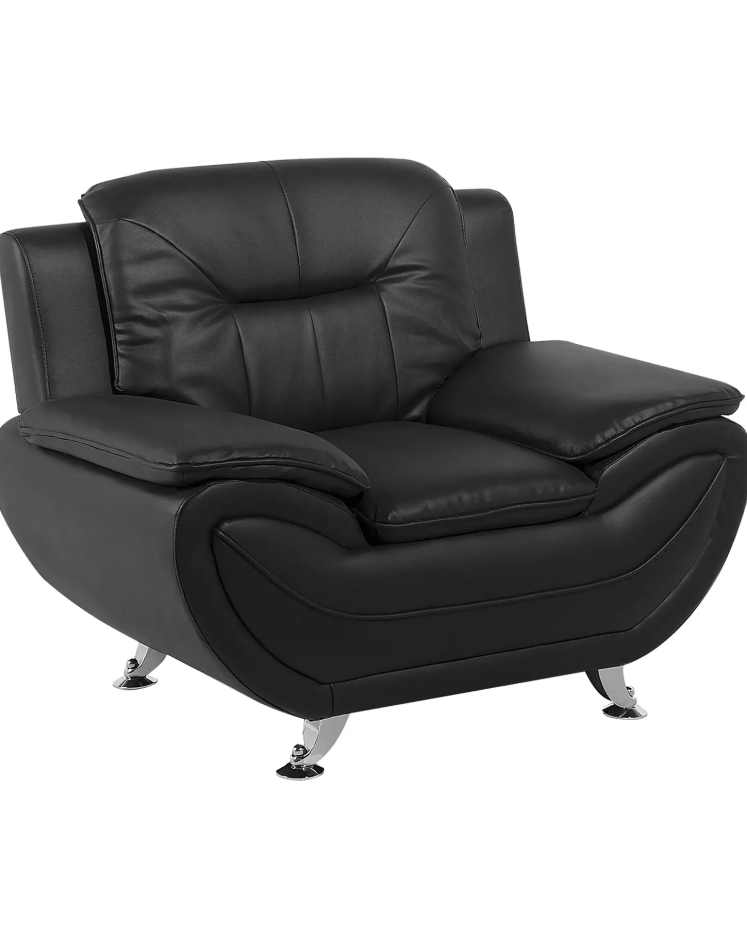 Poltrona LEIRA II Pelle sintetica Nero