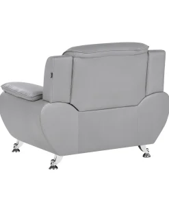 Poltrona LEIRA Pelle sintetica Grigio