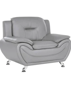 Poltrona LEIRA Pelle sintetica Grigio