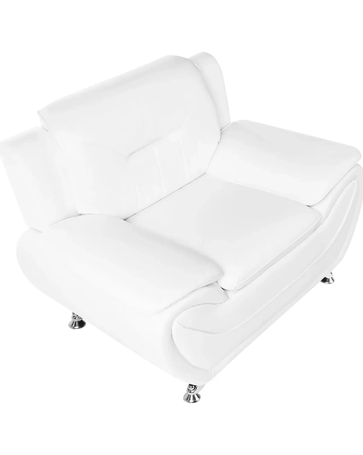 Poltrona LEIRA Pelle sintetica Bianco