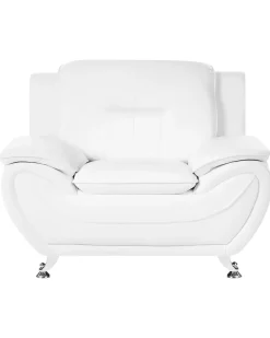 Poltrona LEIRA Pelle sintetica Bianco