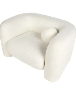 Poltrona LEIREN Bouclé Bianco