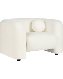 Poltrona LEIREN Bouclé Bianco