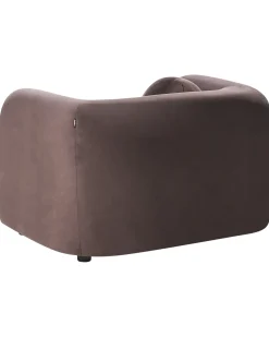 Poltrona LEIREN Velluto Marrone scuro
