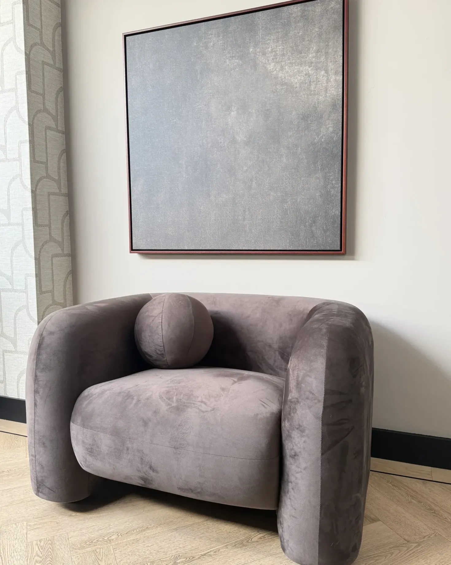 Poltrona LEIREN Velluto Marrone scuro
