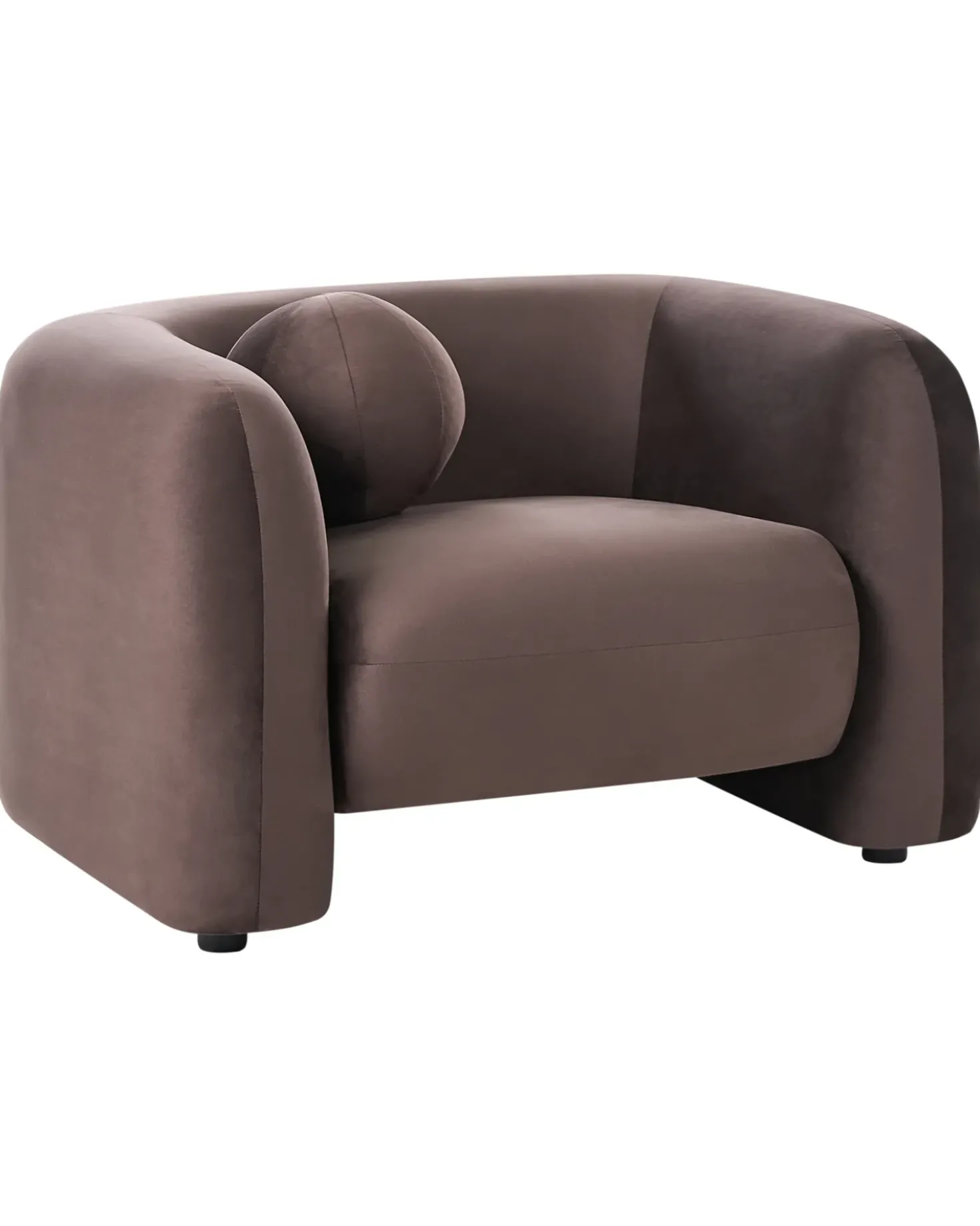 Poltrona LEIREN Velluto Marrone scuro