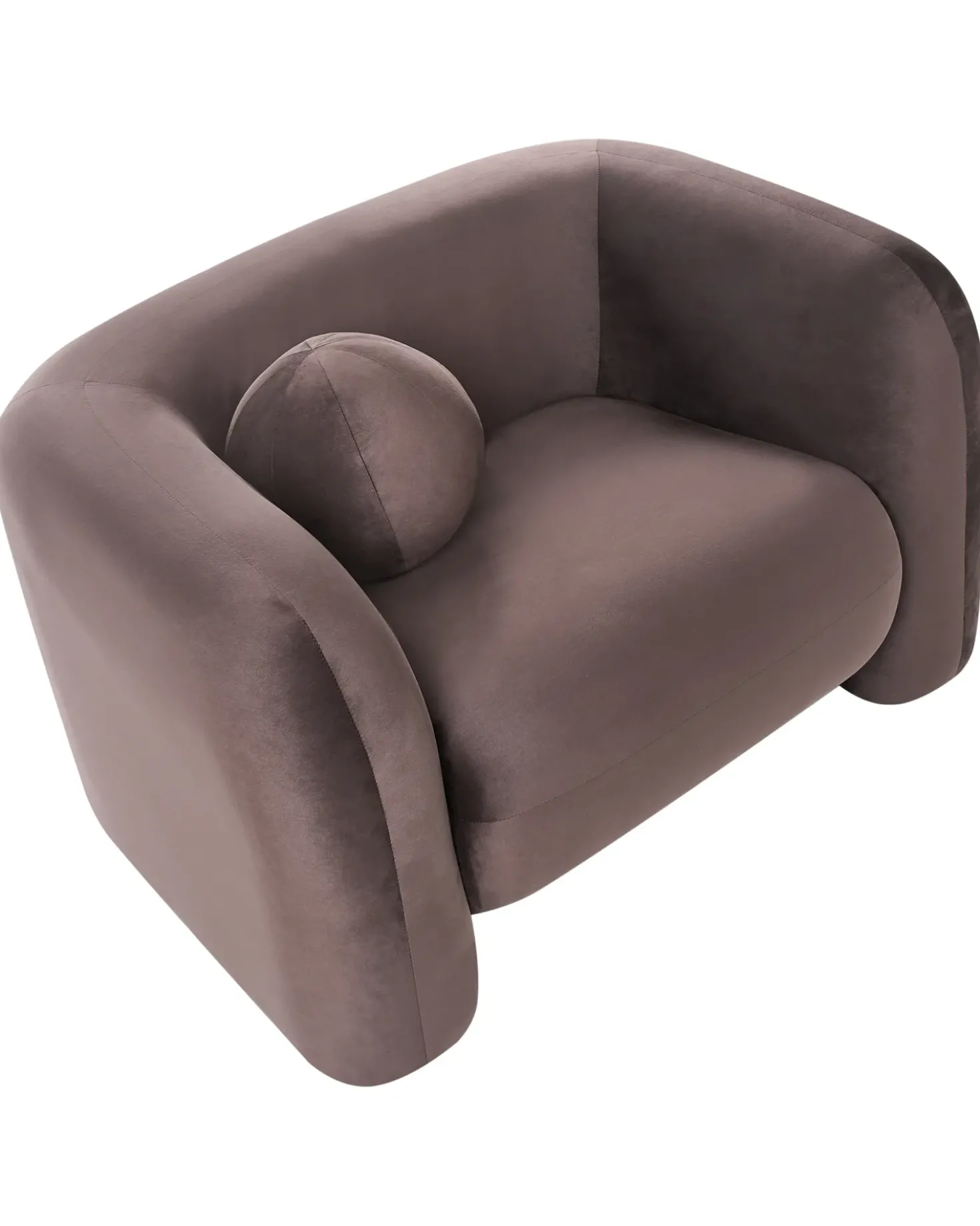 Poltrona LEIREN Velluto Marrone scuro