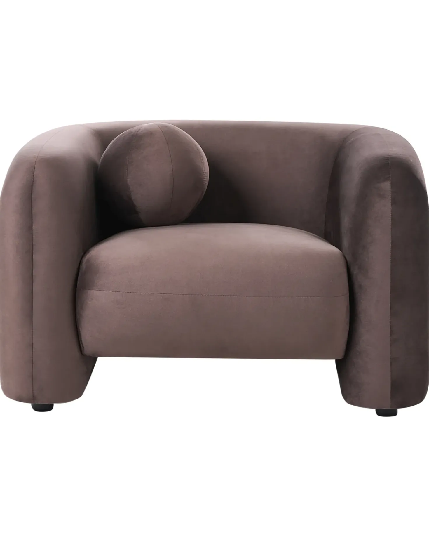 Poltrona LEIREN Velluto Marrone scuro