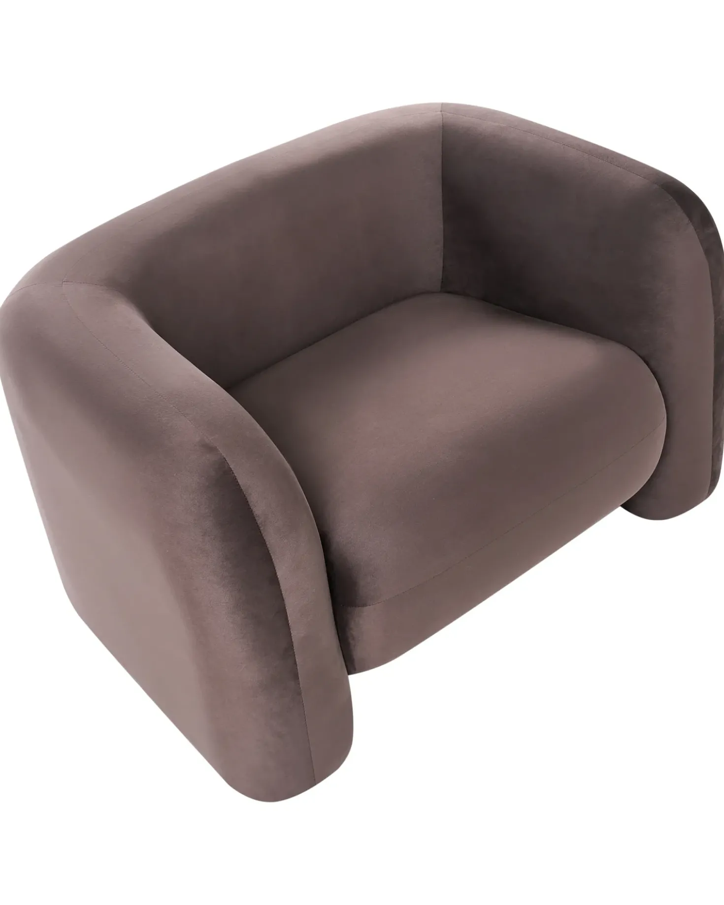 Poltrona LEIREN Velluto Marrone scuro