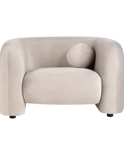 Poltrona LEIREN Velluto Tortora