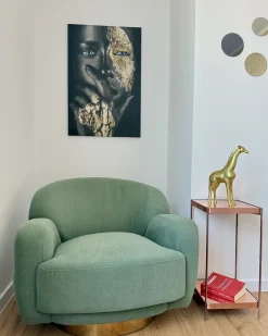 Poltrona LEJRE Tessuto Verde chiaro
