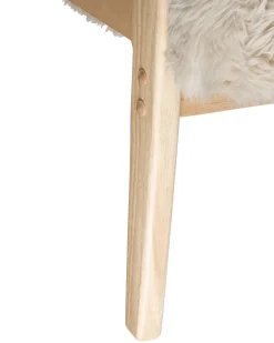 Poltrona LEKNES Finta pelliccia Beige chiaro
