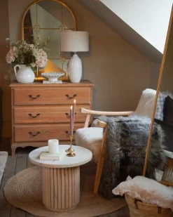 Poltrona LEKNES Finta pelliccia Beige chiaro