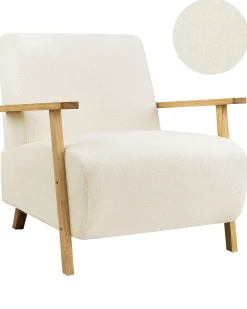 Poltrona LESJA Bouclé Beige chiaro