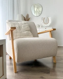Poltrona LESJA Tessuto Beige chiaro