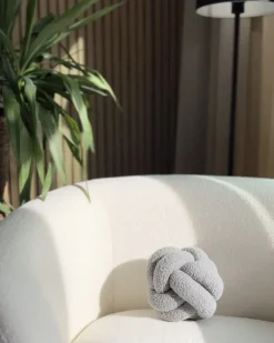 Poltrona LOEN Bouclé Bianco