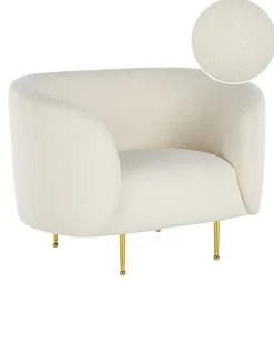 Poltrona LOEN Bouclé Bianco