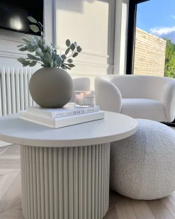 Poltrona LOEN Bouclé Bianco