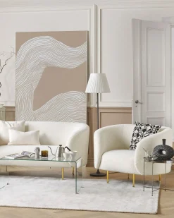 Poltrona LOEN Bouclé Bianco