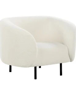 Poltrona LOEN Bouclé Bianco