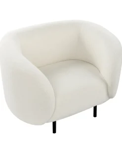 Poltrona LOEN Bouclé Bianco