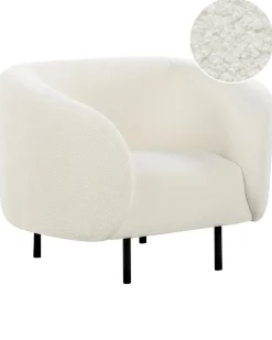 Poltrona LOEN Bouclé Bianco