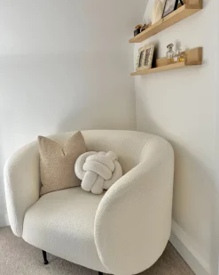 Poltrona LOEN Bouclé Bianco