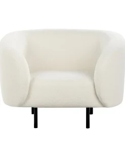 Poltrona LOEN Bouclé Bianco