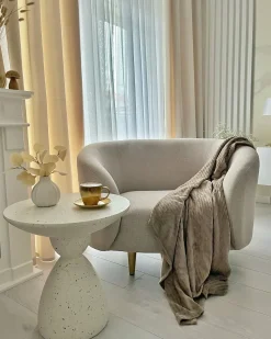 Poltrona LOEN Tessuto Beige chiaro