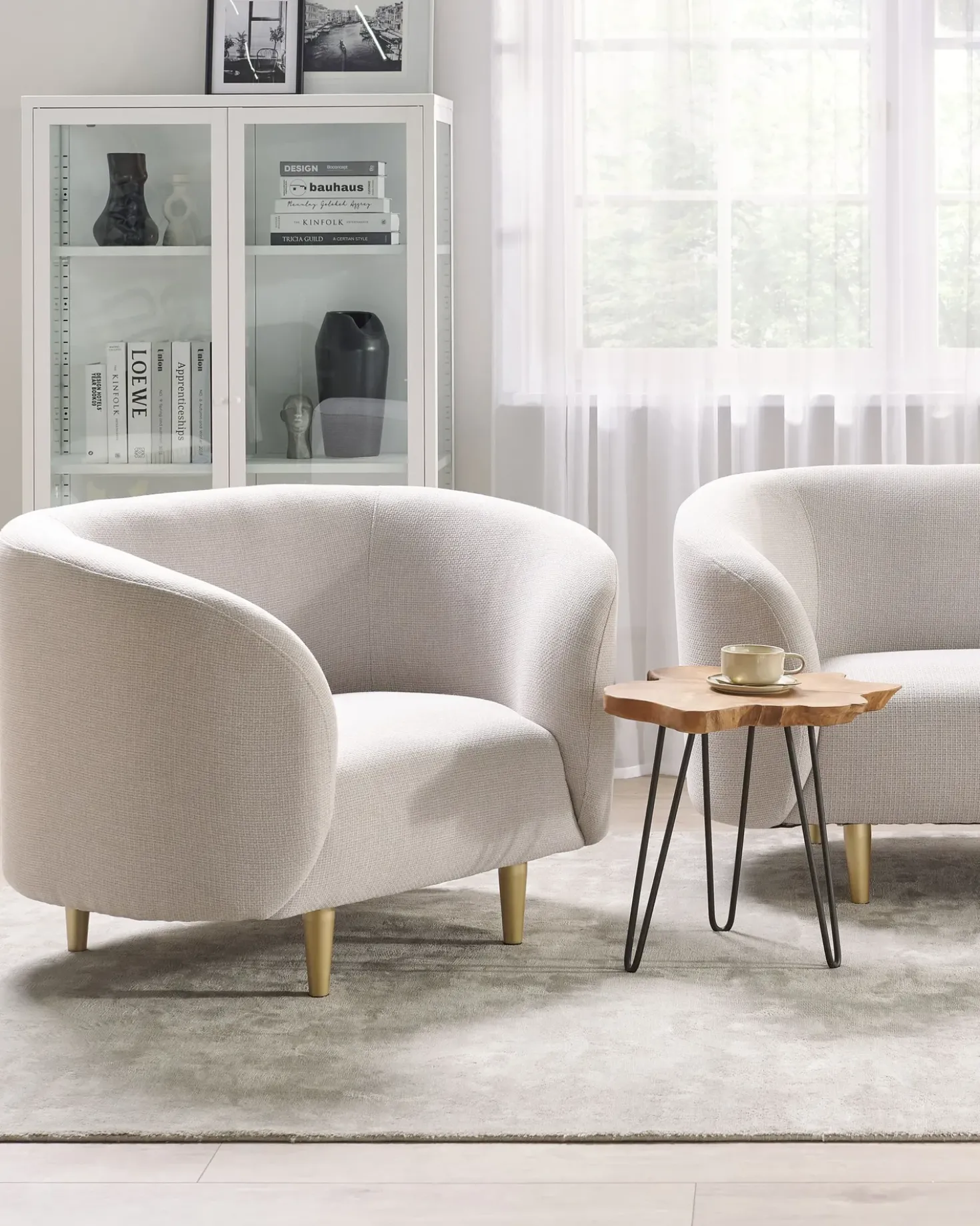 Poltrona LOEN Tessuto Beige chiaro