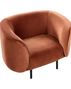 Poltrona LOEN Velluto Arancione