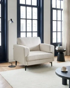 Poltrona LOUSTO Tessuto Beige chiaro
