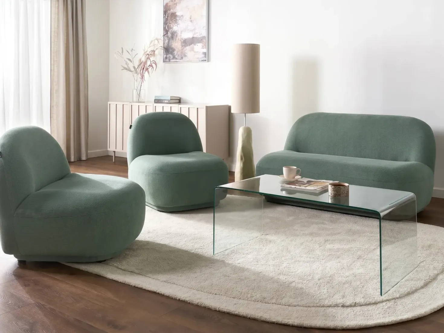 Poltrona LOVBERG Tessuto Verde chiaro