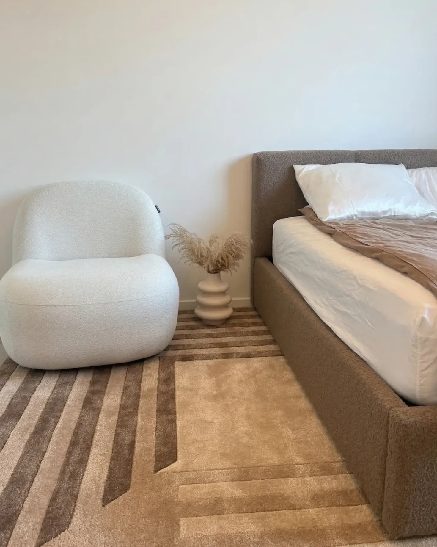 Poltrona LOVBERG Tessuto Bianco sporco