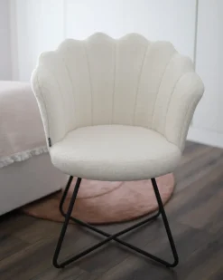 Poltrona LOVELOCK Bouclé Bianco