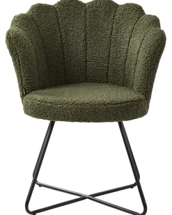 Poltrona LOVELOCK Bouclé Verde scuro
