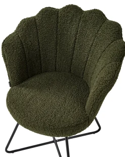 Poltrona LOVELOCK Bouclé Verde scuro