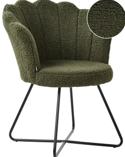 Poltrona LOVELOCK Bouclé Verde scuro