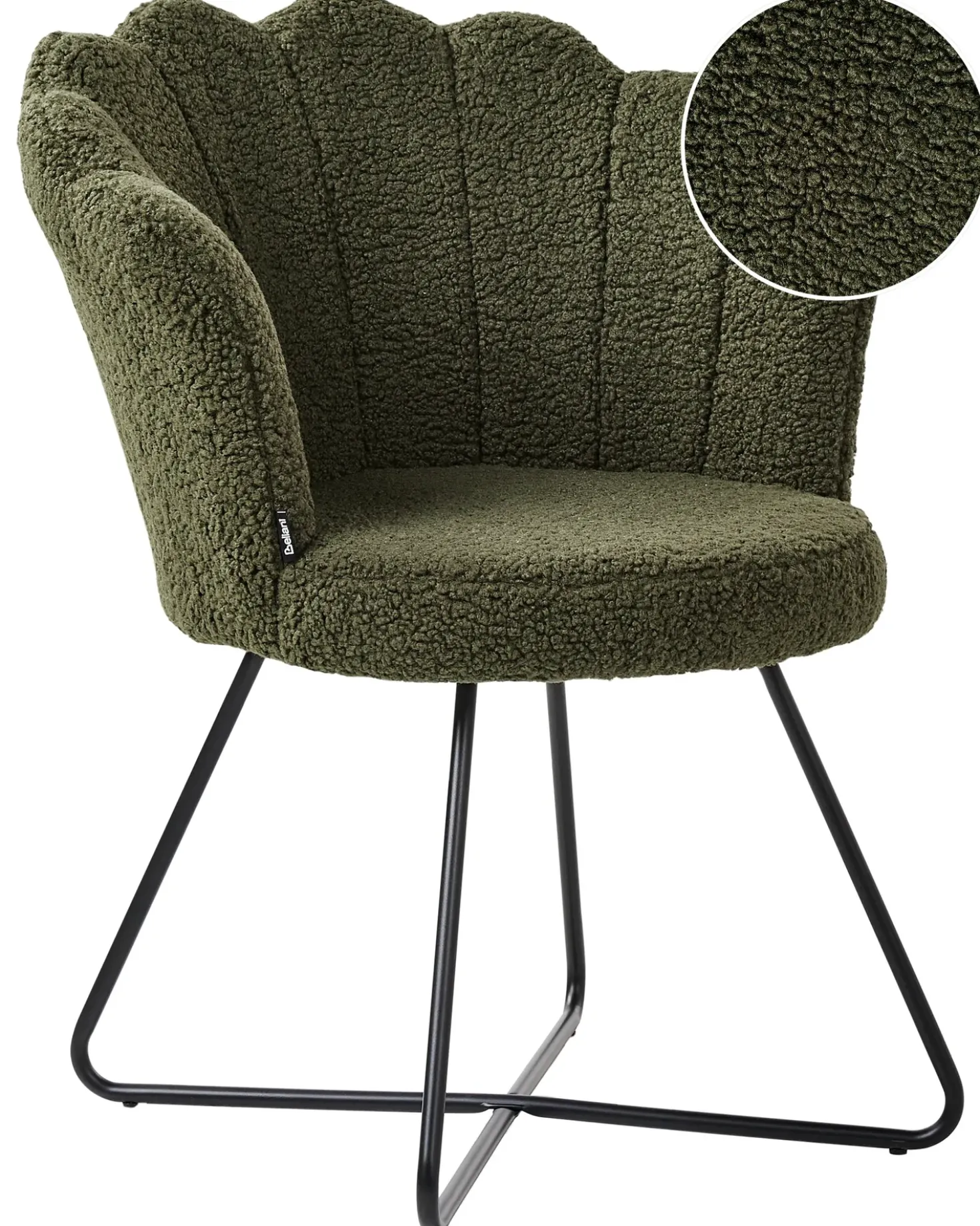 Poltrona LOVELOCK Bouclé Verde scuro
