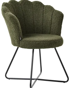 Poltrona LOVELOCK Bouclé Verde scuro