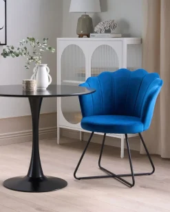 Poltrona LOVELOCK Velluto Blu marino