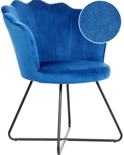 Poltrona LOVELOCK Velluto Blu marino